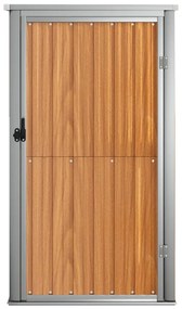 Abrigo p/ ferramentas jardim aço galvanizado castanho