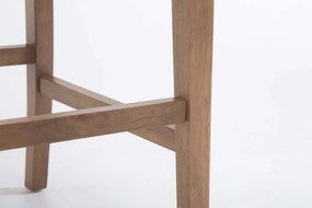 Banco de bar Louise em tecido 42 x 113 x 57 cm Creme antigo