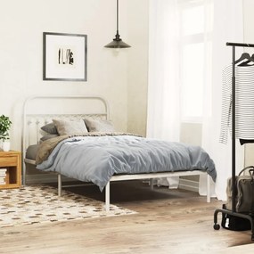 Cabeceira de cama 107 cm metal branco