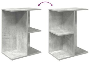 Mesa cabeceira 46,5x29x61 cm derivados madeira cinzento-cimento