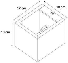 LED Conjunto de 2 Apliques de Parede Inteligentes em Madeira de Nogueira c/ WiFi G9 - Transfer Rústico