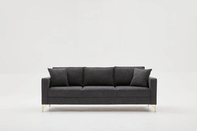 ****  
Sofá de 3 Lugares Berlin – Antracite – 220x83x91 cm

**