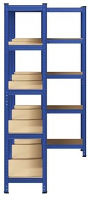 Prateleiras de armazenamento de 5 camadas 3 pcs aço azul