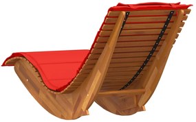 Espreguiçadeiras de Balanço com Almofadas 2 pcs Madeira Sólida Acácia