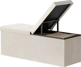 Banco com espaço de arrumação, para a entrada 38 x 110 x 38 cm bege-cappuccino