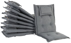 Conjunto de 8 almofadas cinzentas para a cadeira MAUI Beliani