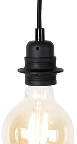 LED Candeeiro de suspensão inteligente preto 3 luzes incl. Wifi G95 - Cava Moderno