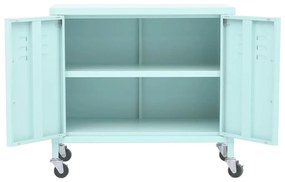 Armário de arrumação aço 60x35x56 cm verde-hortelã