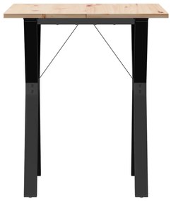 Mesa de jantar estrutura em Y 60x60x75 cm pinho e aço