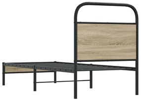 Estrutura cama s/ colchão derivados de madeira carvalho fumado