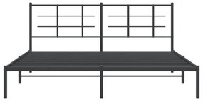 Estrutura de cama com cabeceira 183x213 cm metal preto
