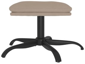 Apoio de pés tecido de microfibra 60x60x36 cm cinza-claro