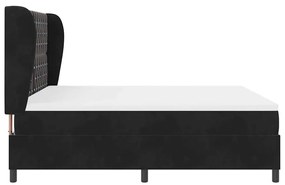Cama Box com Colchão Preto 180 x 200 cm em Veludo