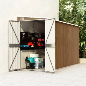 vidaXL Abrigo suspenso p/ jardim 118x288x178 cm aço galvaniz. castanho