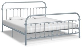 Estrutura de cama metal 180x200 cm cinzento