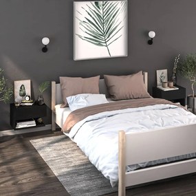 810956 vidaXL Mesas de cabeceira montagem na parede 2 pcs preto
