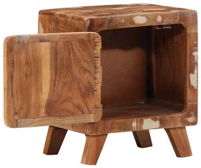 Mesa de cabeceira 40x32x46 cm madeira recuperada maciça