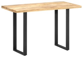 vidaXL Mesa de jantar 120x60x76 cm madeira de mangueira maciça