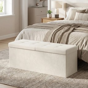 Banco com espaço de arrumação, para a entrada 38 x 110 x 38 cm bege-cappuccino