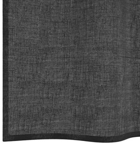 Cortinas de voile com aba 2 pcs preto