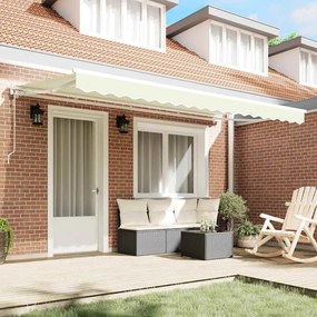 Toldo Retrátil Manual Creme 350x200 cm Tecido