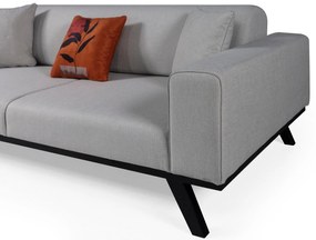 Sofá-Cama de 3 Lugares Leon – Cinzento Claro – 222 cm x 92 cm x 77 cm