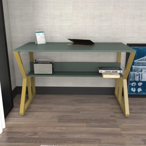 Secretária Wake – Verde Dourado – 120x72,8x60 cm