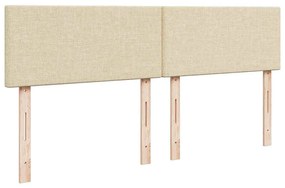 Cama com molas/colchão 200x200 cm tecido cor creme