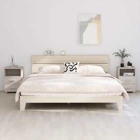 vidaXL Mesas cabeceira HAMAR 2pcs 40x35x62 cm pinho maciço branco