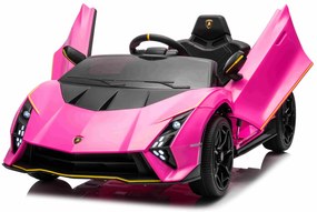 Carro elétrico para Crianças 12V 4x4 Lamborghini Invencible, Rodas Espuma EVA, Assento couro ecológico Rosa