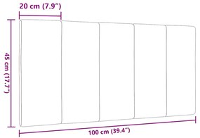 Almofadão de cabeceira 100 cm tecido cinzento-claro