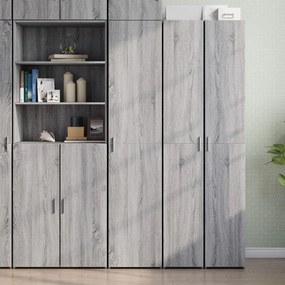 vidaXL Armário alto 40x42,5x185 cm derivados de madeira cinza sonoma