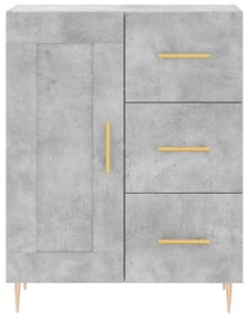 Armário alto 69,5x34x180 cm derivados de madeira cinza cimento