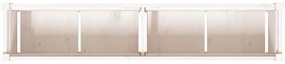 Vaso/floreira de jardim 150x31x31cm madeira pinho maciça branco