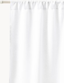 Cortinas de linho semitransparente com bolso para varão Shelly, conjunto de 2, L 140 cm