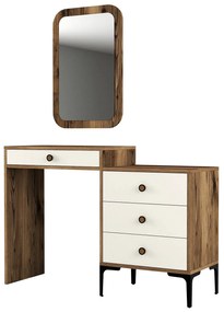 Cômoda Lizbon500 – Nogueira e Creme – 124x84,7x40 cm