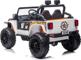 Jipe elétrico para Crianças 24V 4x4 Jeep Monster Rodas de espuma EVA, assento Couro ecológico Branco