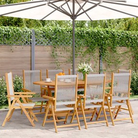 vidaXL Cadeiras de jardim reclináveis 8 pcs acácia maciça cinzento