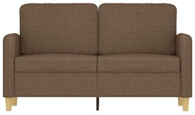 Sofá de 2 Lugares Chloé - Em Tecido - Cor Castanho - 138 x 77 x 80 cm