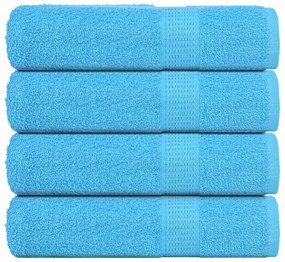 vidaXL Toalhas de banho 4 pcs 70x140 cm 360 gsm 100% algodão turquesa