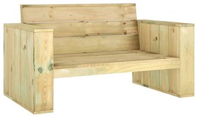 4 pcs conjunto lounge de jardim madeira de pinho impregnada