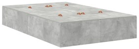 Cama com Armazenamento Cinza Concreto 120x200 cm