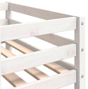 Estrutura de cama infantil 75x190 cm pinho maciço branco