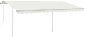 Toldo automático com LED e sensor de vento 4x3 m cor creme