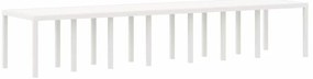 Conjunto de Jantar para Jardim 15 pcs Branco Grande Vime