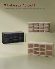 Banco Sapateira com assento 30 x 104 x 48 cm preto