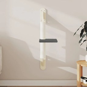 vidaXL Árvore parede p/ gatos c/ poste arranhador 85,5 cm cinza-escuro