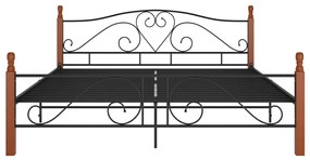 Estrutura de cama 200x200 cm metal preto