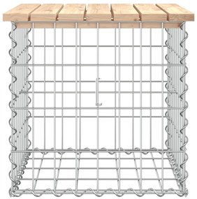 Banco de jardim c/ design gabião 43x44x42 cm pinho maciço