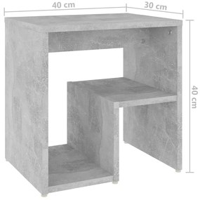Mesas de cabeceira 2 pcs derivados de madeira cinzento cimento